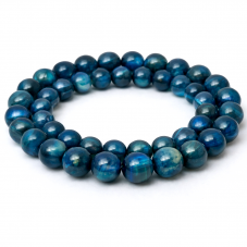 5 Perles Pierre Naturelle Œil de Tigre Bleu 8mm pour la Création de Bijoux Fantaisie - DIY