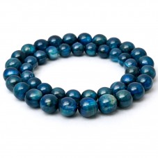 5 Perles Pierre Naturelle Œil de Tigre Bleu 8mm