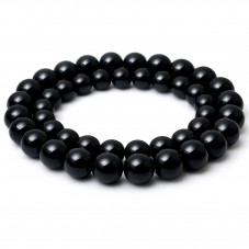 5 Perles Pierre Naturelle Onyx Noir 8mm