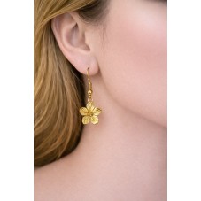 Breloque Fleur en Acier Inoxydable Doré 23x19mm