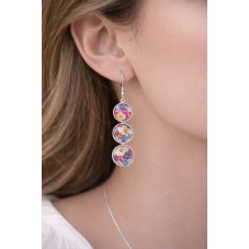 1 Paire de Support Boucle d'Oreille en Acier Inoxydable Argenté pour Cabochon 12mm