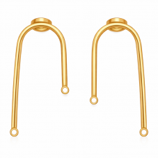 1 Paire de Support Boucle d'Oreille Tige en Acier Inoxydable Doré pour la Création de Bijoux Fantaisie - DIY