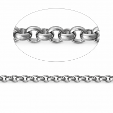 1 Mètre de Chaine Jaseron en Acier Inoxydable 4mm pour la Création de Bijoux Fantaisie - DIY