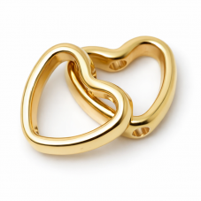 10 Perles Cadre Coeur en Acrylique Doré 11mm pour la Création de Bijoux Fantaisie - DIY