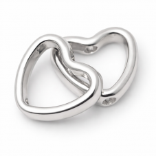 10 Perles Cadre Coeur en Acrylique Argenté 11mm pour la Création de Bijoux Fantaisie - DIY