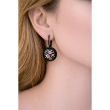 1 Paire de Supports Boucles d’Oreilles Dormeuses Noirs pour Cabochon 12mm