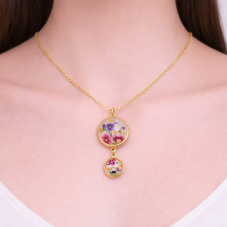 Collier pour Cabochon 20 et 12mm Chaîne 1,5mm en Acier Inoxydable - 65cm Long