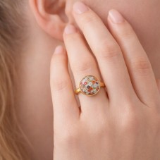 Support Bague Ajustable Doré en Acier Inoxydable pour Cabochon 12mm