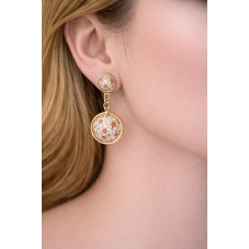 1 Paire de Support Boucle d'Oreille Puce Doré en Acier Inoxydable pour Cabochon 12 et 20mm