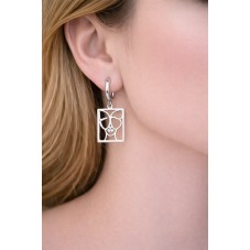 1 Paire de Créoles Support Breloque en Acier Inoxydable Argenté 12mm