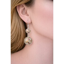 1 Paire de Support Boucle d'Oreille en Acier Inoxydable Argenté pour Cabochon 12 et 20mm