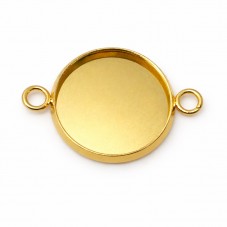 Support Connecteur Doré en Acier Inoxydable pour Cabochon 10, 12, 14, 16, 18, 20 ou 25mm