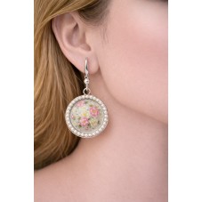 1 Paire de Support Boucle d'Oreille en Acier inoxydable Argenté pour Cabochon 20mm
