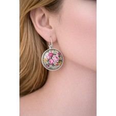 1 Paire de Supports Boucles d'Oreilles Dormeuses en Acier Inoxydable Argenté pour Cabochon 20mm