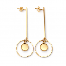 1 Paire de Support Boucle d'Oreille en Acier Inoxydable Doré pour Cabochon 8mm pour la Création de Bijoux Fantaisie - DIY