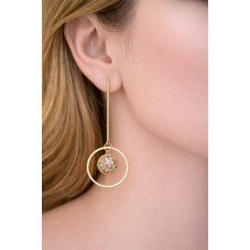 1 Paire de Support Boucle d'Oreille en Acier Inoxydable Doré pour Cabochon 8mm