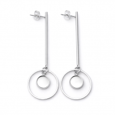 1 Paire de Support Boucle d'Oreille en Acier Inoxydable Argenté pour Cabochon 8mm pour la Création de Bijoux Fantaisie - DIY