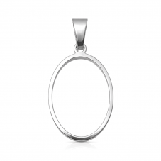 Support Pendentif en Acier Inoxydable Argenté pour Créations en Résine 18x25mm pour la Création de Bijoux Fantaisie - DIY