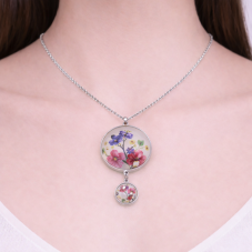 Collier pour Cabochon 25 et 12mm Chaîne 1,5mm en Acier Inoxydable - 65cm Long