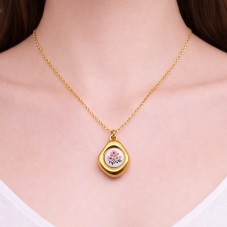 Support Pendentif en Acier Inoxydable Doré pour Cabochon 10mm