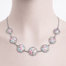 Collier pour Cabochon 14, 16, 18 et 20mm Chaîne 2mm en Acier Inoxydable Argenté - 58cm Long