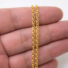 5 Mètres de Chaine à Maille Dorée 3x2mm