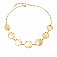 Collier pour Cabochon 14, 16, 18 et 20mm Chaîne 2mm en Acier Inoxydable Doré - 58cm Long