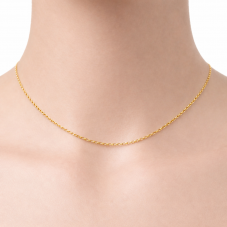 Collier Chaîne à Mailles 2x3mm en Acier Inoxydable Doré - 45cm Long pour la Création de Bijoux Fantaisie - DIY