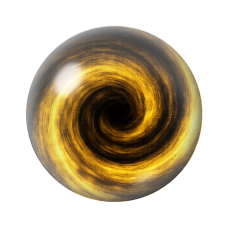 Cabochon en Verre Illustré Tourbillon Noir et Or 12 à 25mm  pour la Création de Bijoux Fantaisie - DIY