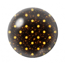 Cabochon en Verre Illustré Pois Noir et Or 12 à 25mm  pour la Création de Bijoux Fantaisie - DIY