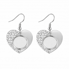 1 Paire de Support Boucle d'Oreille en Acier Inoxydable Argenté pour Cabochon 12mm pour la Création de Bijoux Fantaisie - DIY