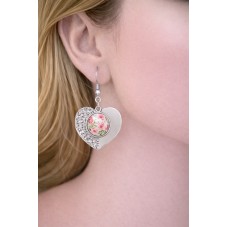 1 Paire de Support Boucle d'Oreille en Acier Inoxydable Argenté pour Cabochon 12mm