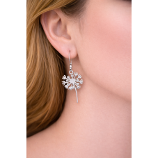 Breloque Pissenlit en Acier Inoxydable Argenté 20x12mm