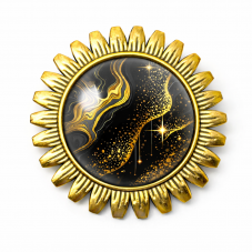 Support Broche Fleur Métal Doré pour Cabochon 25mm