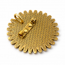 Support Broche Fleur Métal Doré pour Cabochon 25mm