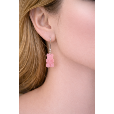 10 Breloques Imitation Bonbon Nounours Effet Sucre Métal Argenté 16mm