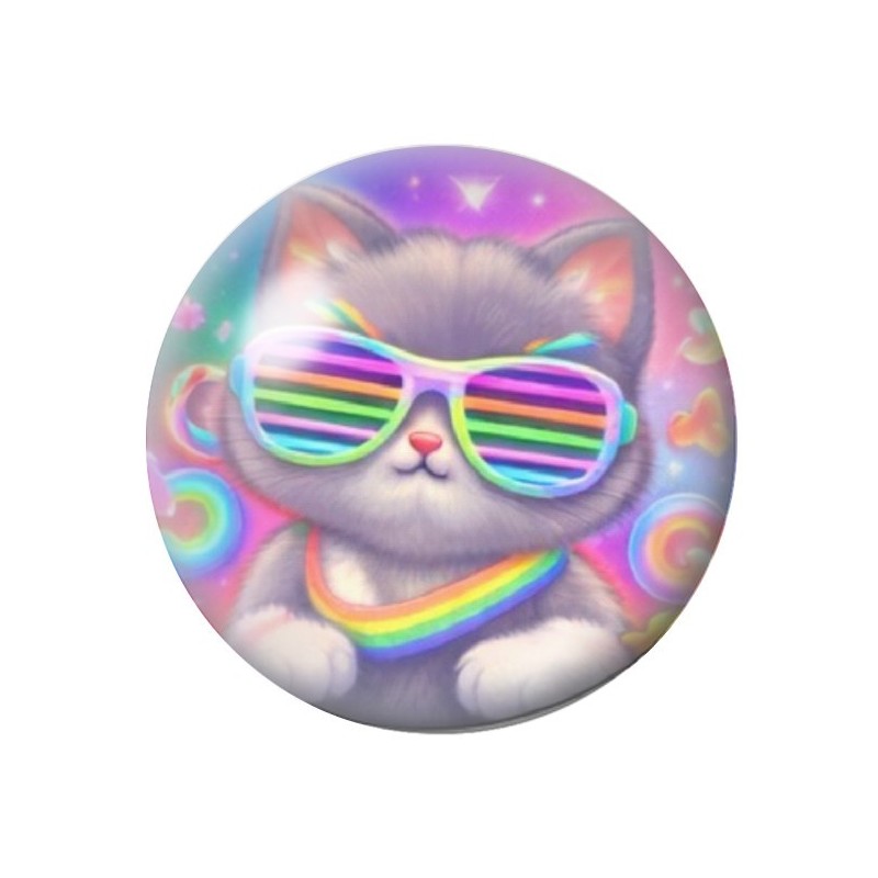 Cabochon en Verre Illustré Chat 12 à 25mm