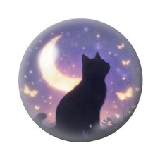 Cabochon en Verre Illustré Chat 12 à 25mm pour la création de bijoux fantaisie - DIY