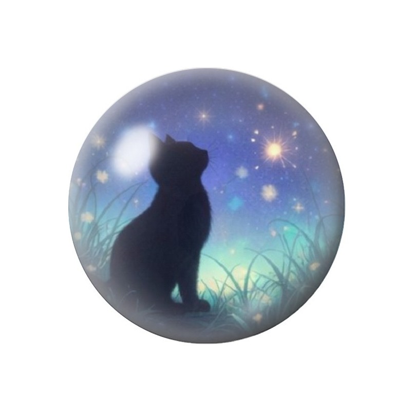 Cabochon en Verre Illustré Chat 12 à 25mm