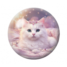 Cabochon en Verre Illustré Chat 12 à 25mm pour la création de bijoux fantaisie - DIY