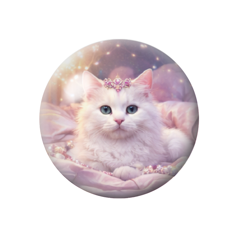 Cabochon en Verre Illustré Chat 12 à 25mm