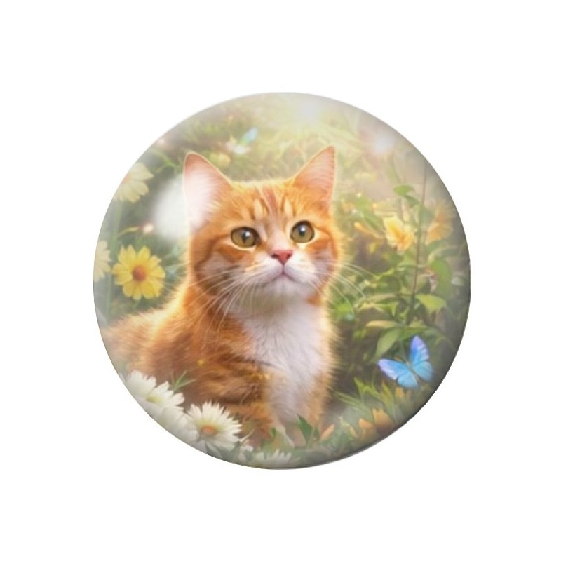 Cabochon en Verre Illustré Chat 12 à 25mm