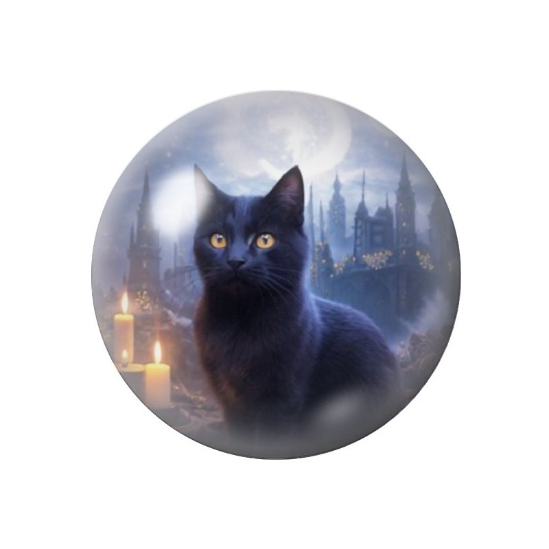 Cabochon en Verre Illustré Chat 12 à 25mm