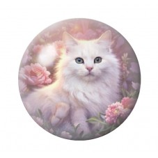 Cabochon en Verre Illustré Chat 12 à 25mm pour la création de bijoux fantaisie - DIY