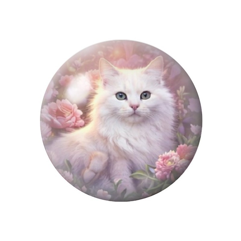 Cabochon en Verre Illustré Chat 12 à 25mm