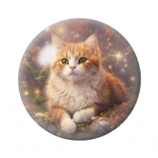 Cabochon en Verre Illustré Chat 12 à 25mm pour la création de bijoux fantaisie - DIY