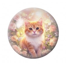 Cabochon en Verre Illustré Chat 12 à 25mm pour la création de bijoux fantaisie - DIY