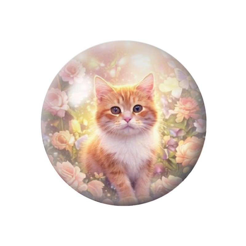 Cabochon en Verre Illustré Chat 12 à 25mm