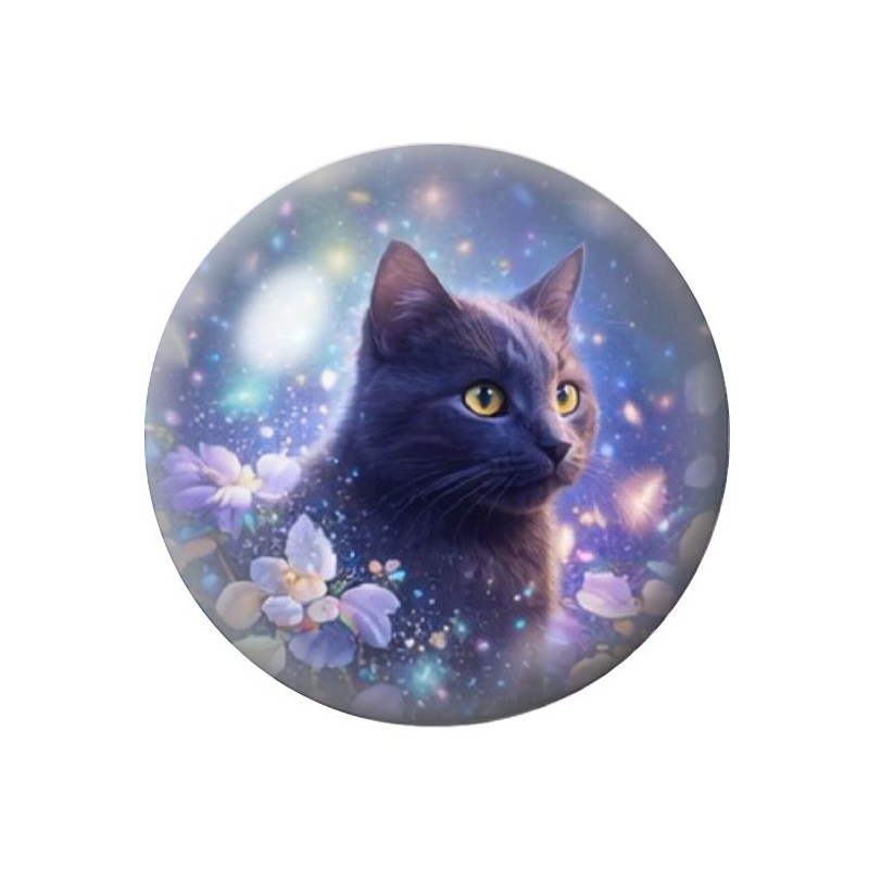 Cabochon en Verre Illustré Chat 12 à 25mm
