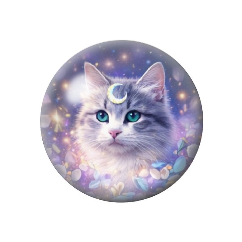 Cabochon en Verre Illustré Chat 12 à 25mm